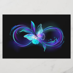 Papeterie Infinité brillante avec papillon magique