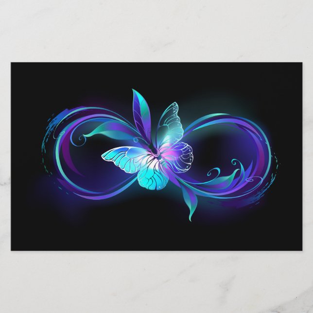 Papeterie Infinité brillante avec papillon magique (Devant)
