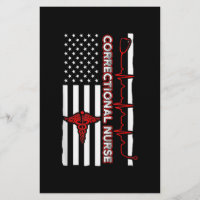 Infirmière correctionnelle USA Drapeau Infirmière 