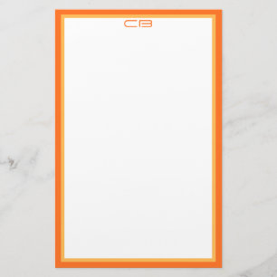 Papeterie Initiales monographiques personnalisées Bordure or