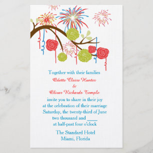 Papeterie Invitation de mariage Fiesta Wonderland
