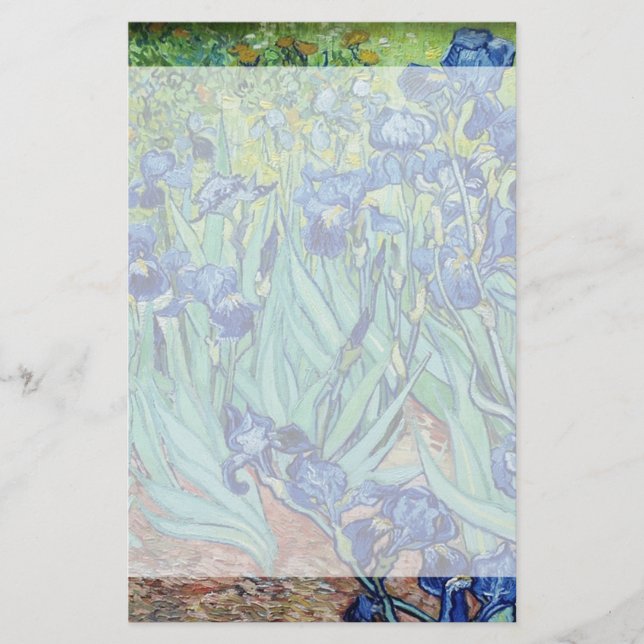 Papeterie Iris de Vincent van Gogh. Art célèbre. (Devant)