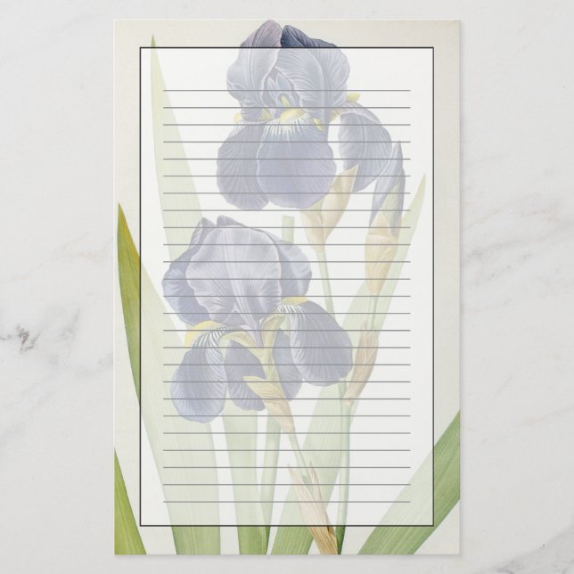 Papeterie Iris Germanica, de "Les Liliacees", 1805 (Devant)