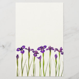 Papeterie Iris pourpres - modèle customisé par fleur d'iri