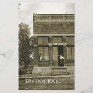 PAPETERIE IRVING KANSAS POST OFFICE PHOTO MARSHALL COUNT KS