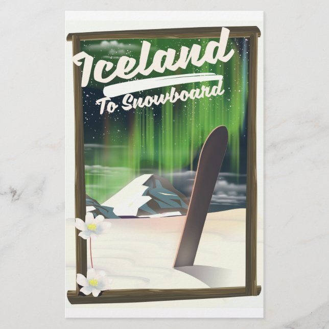 Papeterie Islande pour faire du snowboard (Devant)