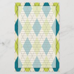 Papeterie Jacquard bleu et vert