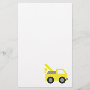 Papeterie J'adore les camions, véhicule jaune mignon pour le