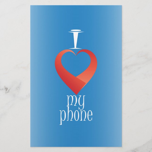 Papeterie J'adore mon téléphone (Devant)