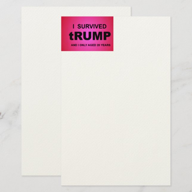 Papeterie J'ai survécu à tRUMP (Devant / Derrière)