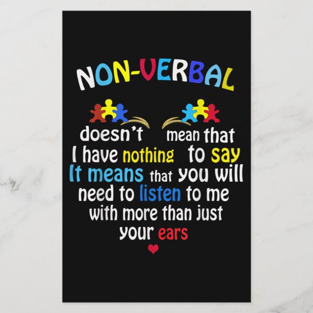 Papeterie J'Ai Une Pièce De Puzzle De Sensibilisation sur l' (Devant)