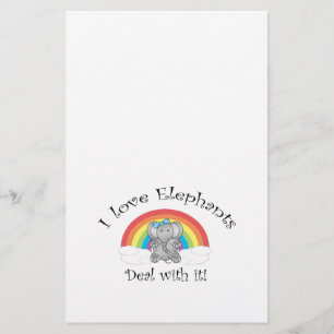 Papeterie J'aime l'affaire d'éléphants avec elle !