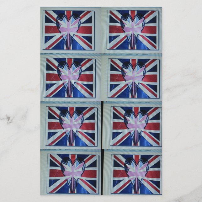 Papeterie J'aime l'Angleterre Art Print (Devant)