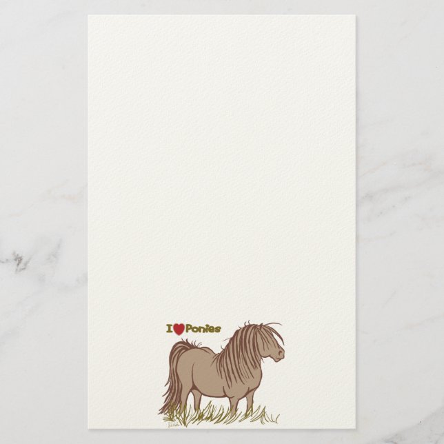 Papeterie J'aime les poneys (Devant)