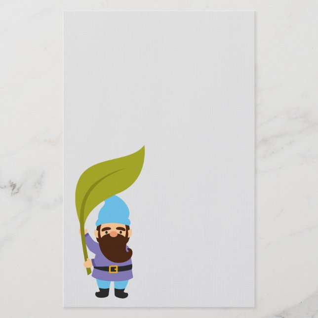 Papeterie Jardin gnome joli thème de jardinage (Devant)