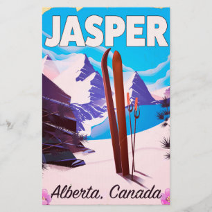 Papeterie Jasper Alberta affiche de voyage du Canada