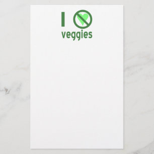 Papeterie Je déteste les légumes, pas d'amour