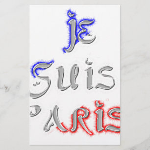Papeterie Je Suis Paris I Love Paris Texte Art Imprimer