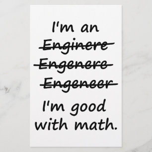 Papeterie Je suis un ingénieur que je suis bon aux maths