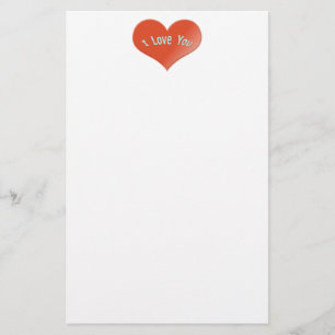 Papeterie je t'aime coeur