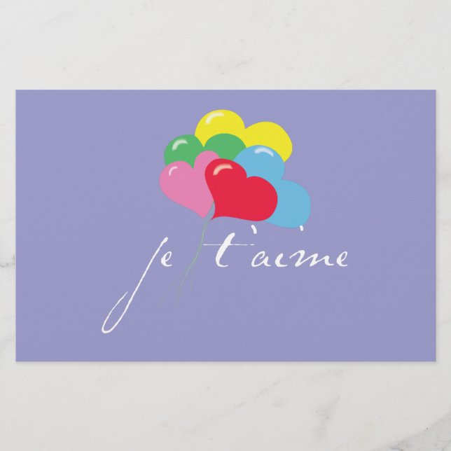 Papeterie Je' taime (Je t'aime) (Devant)