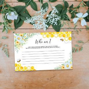 Papeterie Jeu de baby shower pour abeille mignonne