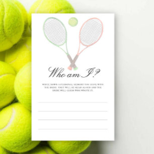 Papeterie Jeu de douche de mariée de tennis - Qui suis-je je