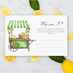 Papeterie Jeu de douche de mariée Lemon Citrus - Qui suis-je