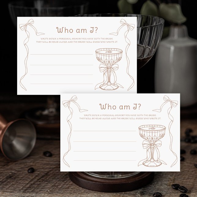 Papeterie Jeu de mariage Espresso Martini enterrement de vie (Créateur téléchargé)