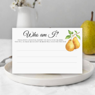 Papeterie Jeu de mariage Qui suis-je pour la douche de la ma
