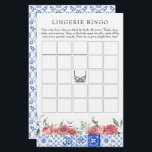 Papeterie Jeu Floral Méditerranéen Rose Lingerie Bingo<br><div class="desc">Aquarelle Méditerranée Floral rose Jeu Lingerie Bingo</div>