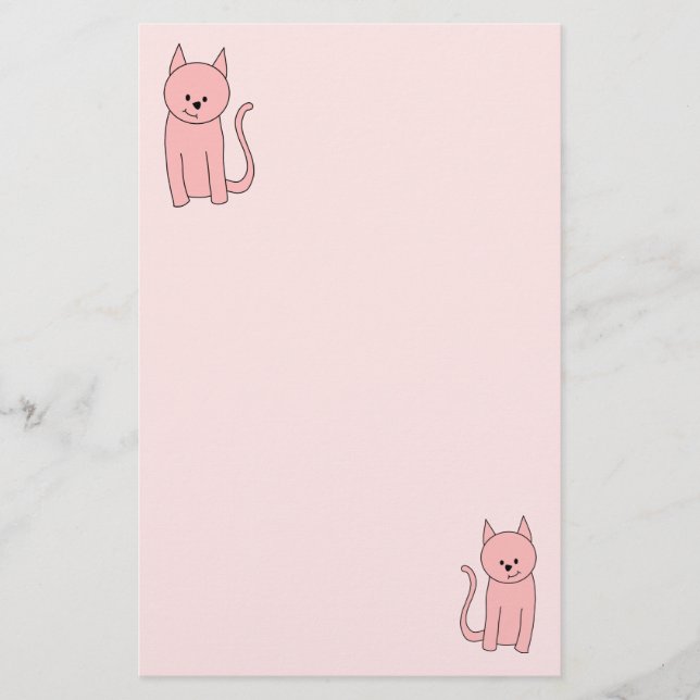 Papeterie Joli chat rose (Devant)