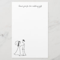 Joli Couple Remercier Note Papier
