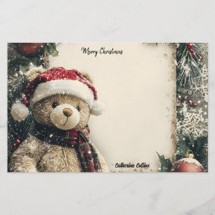 Papeterie Joli Noël Teddy Bear Illustration Design