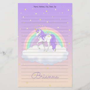 Papeterie Joli Purple Sweet Dreams Rainbow Unicorn
