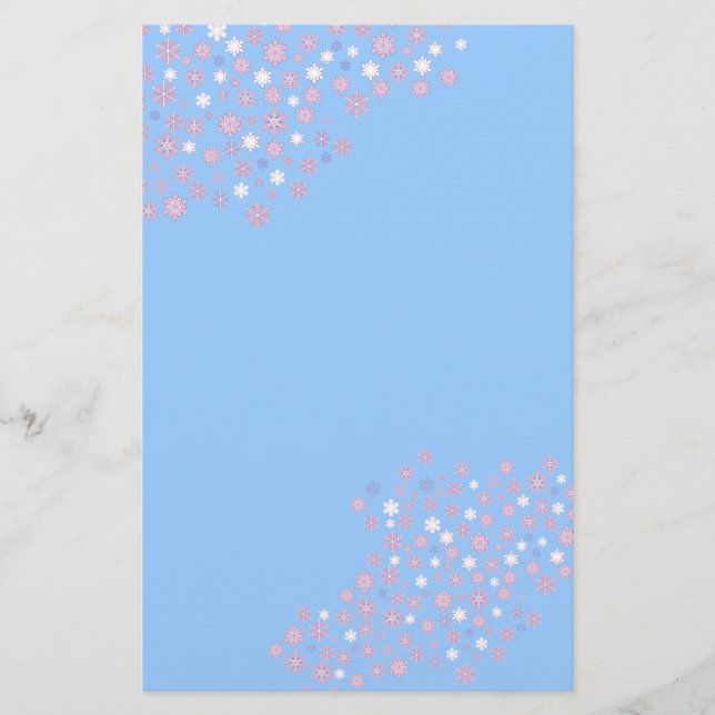 Papeterie Joli Snowflakes d'hiver (Devant)