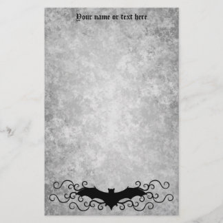 Papeterie Jolie chauve-souris d'Halloween avec ton nom grung