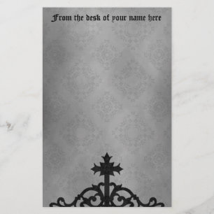 Papeterie Jolie croix de porte gothique de cimetière