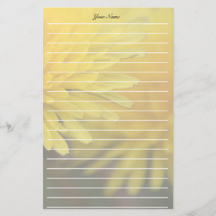 Papeterie Jolie fleur sauvage jaune pissenlit ligne