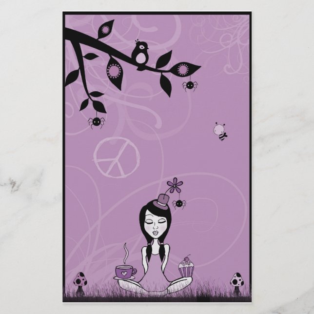 Papeterie Jolie Mlle Purple Stationery (Devant)