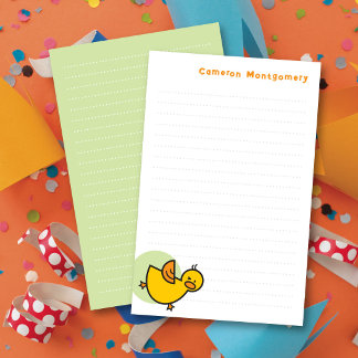 Papeterie Jouer Bébé Jaune Canard Vert Dot Merci de l'enfant