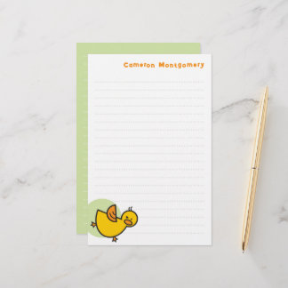 Papeterie Jouer Bébé Jaune Canard Vert Dot Merci de l'enfant