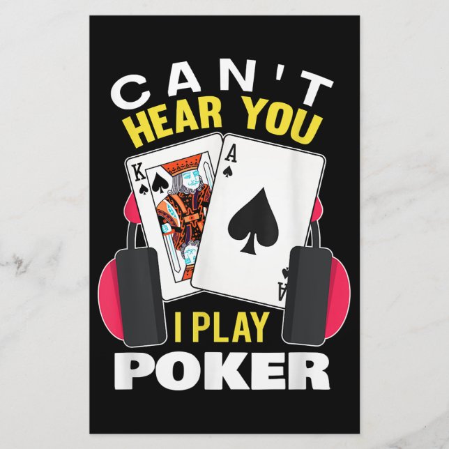Papeterie Joueur du Texas Holdem (Devant)