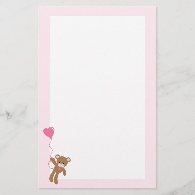 Papeterie Jour des Valentines de l'Ours Brown (Devant)