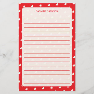 Papeterie Joyeuse Saint-Valentin Moderne Motif d'Amour