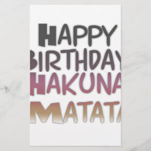 Papeterie Joyeux anniversaire de Hakuna Matata Design