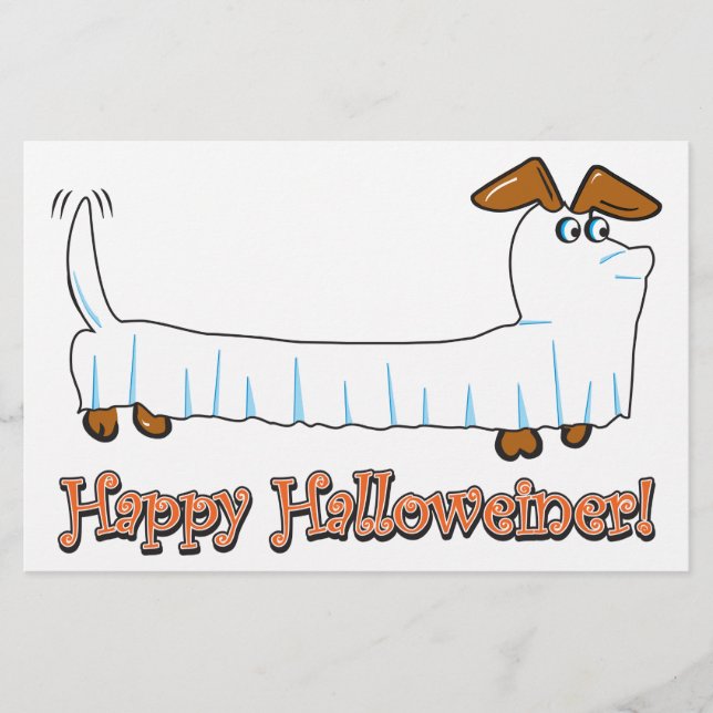 Papeterie Joyeux Halloween Dachshund (Devant)