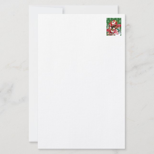 Papeterie Joyeux Noël Rouge Blanc Papier (Devant)