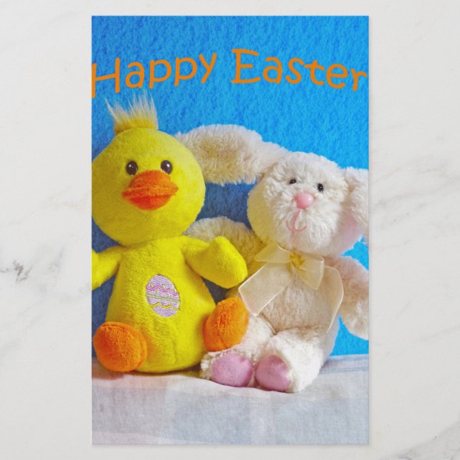 Papeterie Joyeux poussin de Pâques + lapin (Devant)