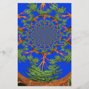 Papeterie Kaleidoscope Acacia Arbre Art Imprimer/Graphique